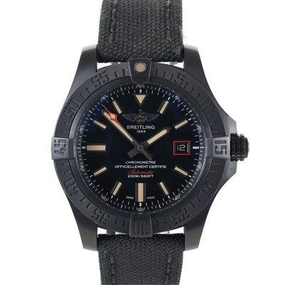 Breitling Avenger Blackbird V17311 DLC Titanium 44mm Men's Watch + Box & Manuals