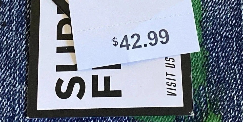 Rue 21 Premium Blue Design Patch Distressed Jeans Skinny Fit Men's ...