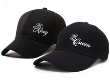 King Queen Couple Baseball Caps His and Her Matching Snapbacks Hats Hip Hop E...