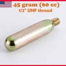 45g 60cc CO2 Cylinder with 1/2" Thread for Motorcycle Airbag Vests