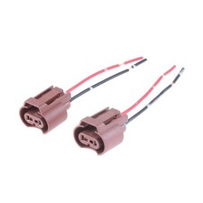 2pcs 9006 HB4 Light Socket 2 Pcs Connector Lamp Bulb Plastic Plug & Copper-Wire