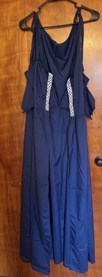 Renaissance Dress Peasant Size 5XL Blue Lace Up Ren Fest Cosplay RPG
