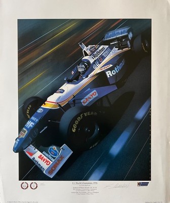 Damon Hill Formula 1 World Cahmpion Williams Renault 1996 by Gavin Macleod