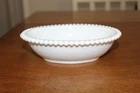 Vintage Indiana Glass White Milk Hen on Nest  Bead Edge Rim Bowl  BOTTOM ONLY!