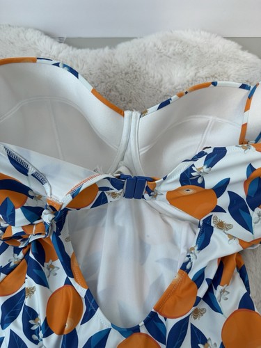 Costume da bagno Panache Sicilia Monica balconcino pezzo unico US 38K ferretto arance - Foto 5 di 11