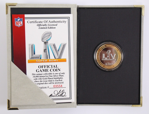 Super Bowl LV dueling Stamped Pin. Chiefs Buccaneers NFL
