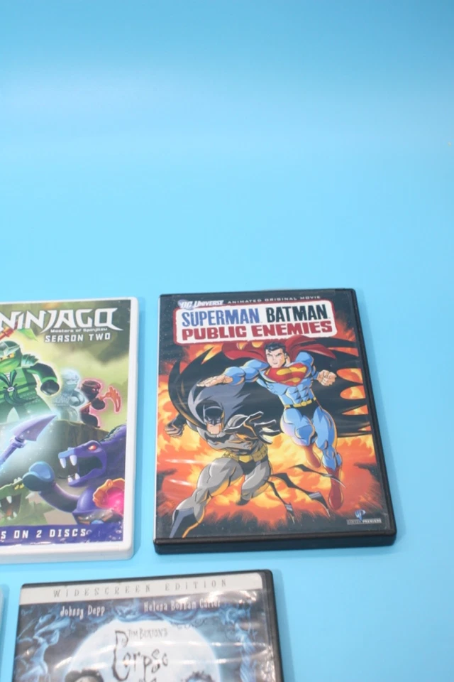 Mixed of 5 Toons DVDs Lego Ninjago Rio2 Superman Batman Corps Bride Robots - Image 4 of 4