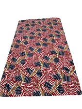 Tablecloth USA Americana Stars and Strips Fourth of July 59" X 100 Red Blue