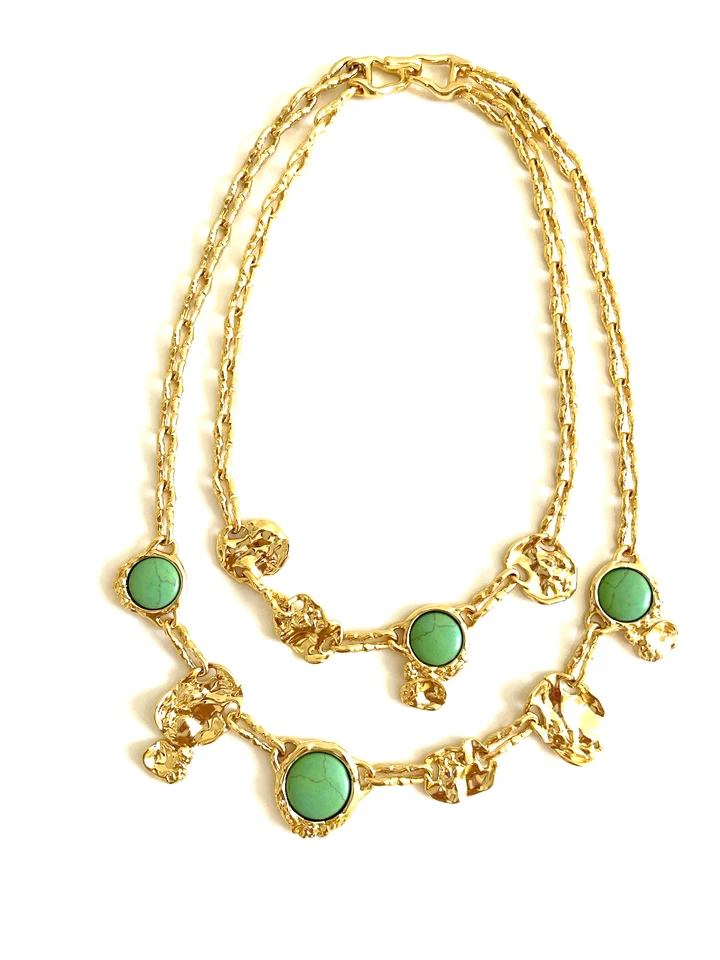 Alexis Bittar Brut Mojave Coin Double Layered Necklace   NWT $695.00 - Image 2 of 4