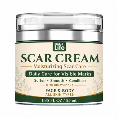 Scar Removal Cream for New & Old Scars Surgical Scars, Pimples, Burns, USA Made