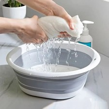 Large Collapsible Basin: Portable Foot Soaking  Laundry Wash Tub