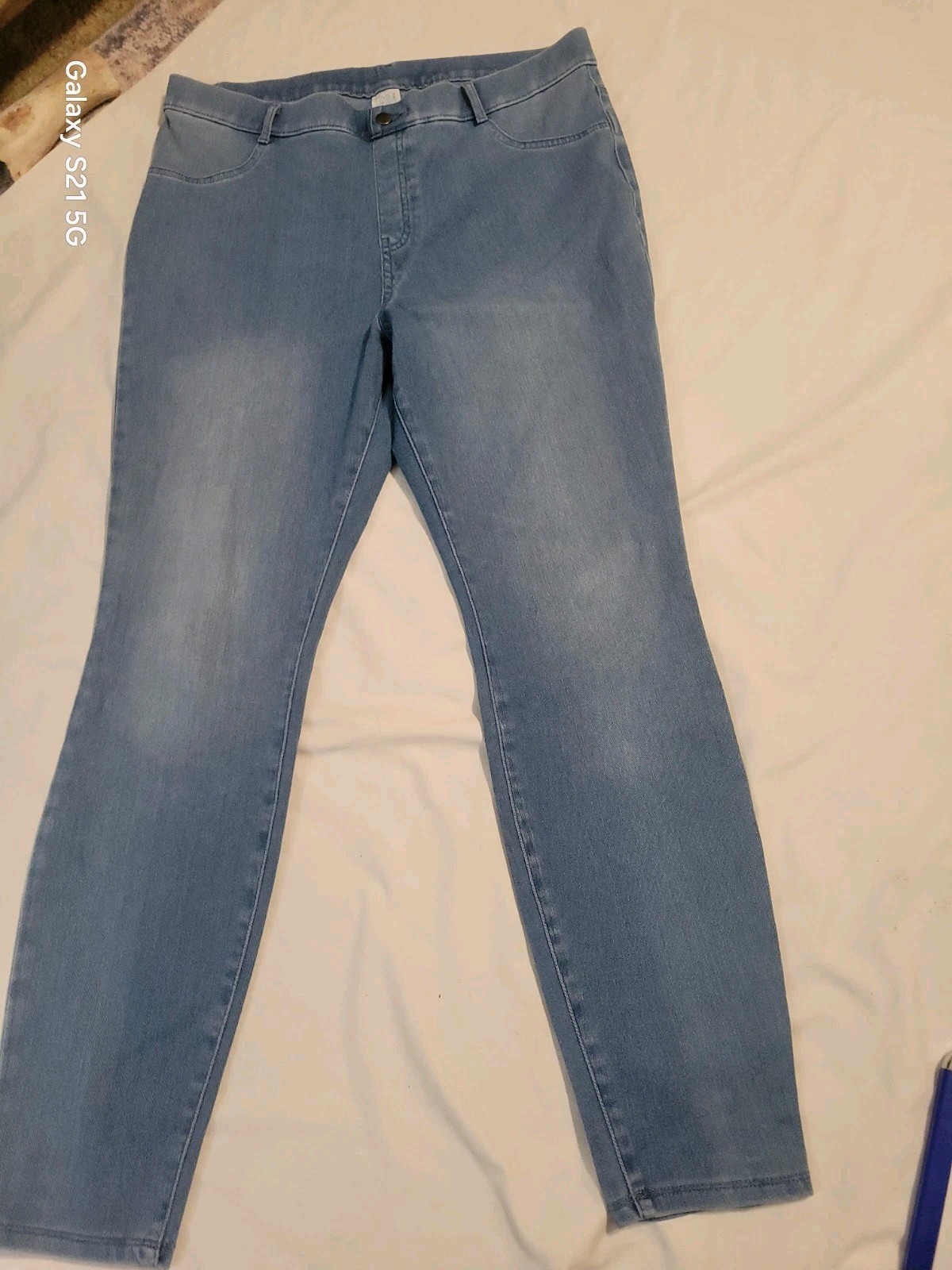 Women's XL Stretch Comfort Blue Jeans with Elastic Waistband