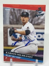 Karson Milbrandt Signed 2025 Beloit Sky Carp  Miami Marlins # 09