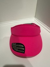 Hind Womens Neon Hot Pink Running Golf Tennis Sun Visor Hat NWT Reflective