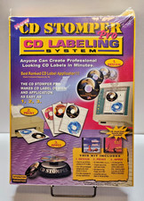 CD Stomper Pro CD Label Design Applicator System Kit PC Mac Software, NEW SEALED