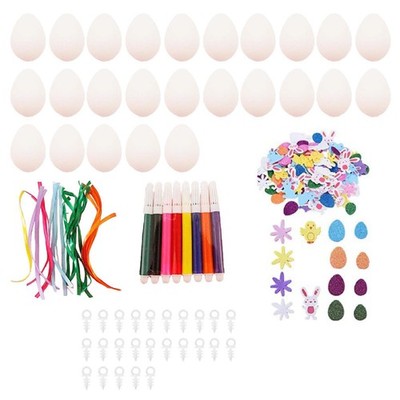 25 Stck. Zum Selbermachen unbemalte Ostereier Kit Zubehör Materialien