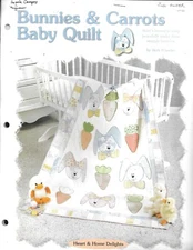 Heart & Home Delights #147153  Bunnies & Carrots Baby Quilt by Beth Wheeler