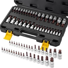 Bates Choice Torx Bit Socket Set, 34 pcs Set with Case, T6-T70, 1/4", 1/2" & 3/8