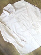 Roundtree Yorke GOLD LABEL Button down Cream Beige Non-iron shirt Sz L 16/34
