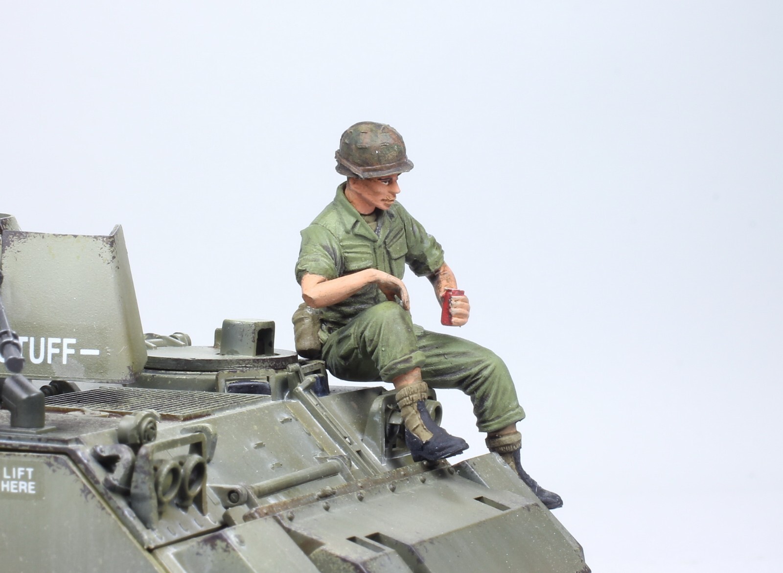 (Pre-Order) Pro-Painted US Tank Rider at rest in Vietnam war | eBay