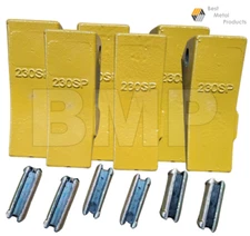 (6) 230SP Bucket Tooth with 23FP Flex Pin - Fits Most 230 Style Adapters 0800123