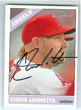 Chris Iannetta autographed baseball card (Angels) 2015 Topps Heritage #193