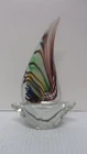 Vintage Art Glass Paperweight Sailboat 6.5" Tall Murano-Style Figurine Lot A