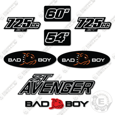 Fits Bad Boy 725CC Decal Kit Riding Mower - 7 YEAR OUTDOOR 3M