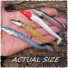 4 Savage Saltwater Sandeel Lures Bass Wrasse Cod Pollock Sea Fishing Tackle Gear
