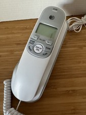 Corded Telephone AT T Trimline Phone TR1909 White Desk  Wall Mount EUC