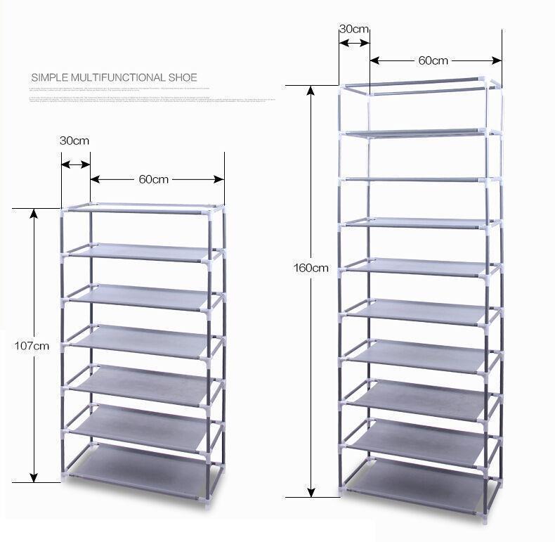 9 Layers 9 Grid Shoe Rack Shelf Storage Closet Organizer Cabinet ...