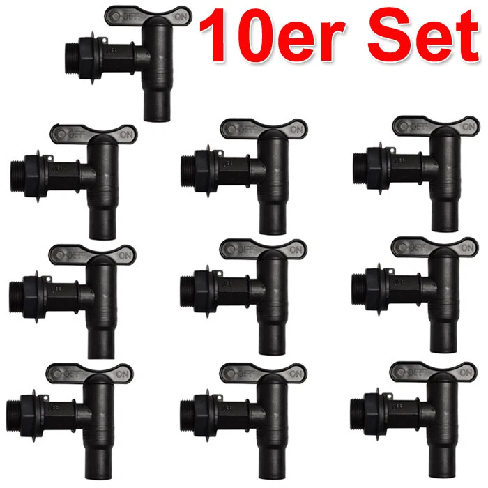 AUSLAUFHAHN WASSERHAHN AUSLAUF VENTIL GARTENHAHN REGENTONNE REGENFASS HAHN 3/4"