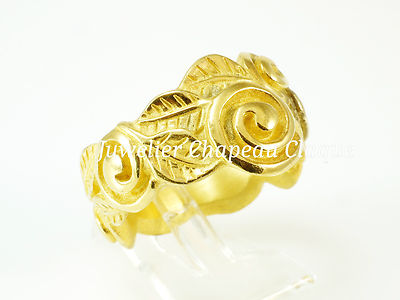 Drachenfels Design Ring Gr 57 gelbgoldplattiert Little Gardener  Rose