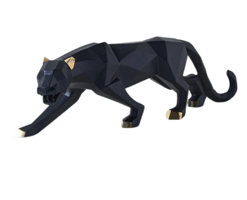 Black Panther Statue Jaguar Prunkstück für Heimdekoration Höhe 3,34 Zoll - Bild 1 von 5