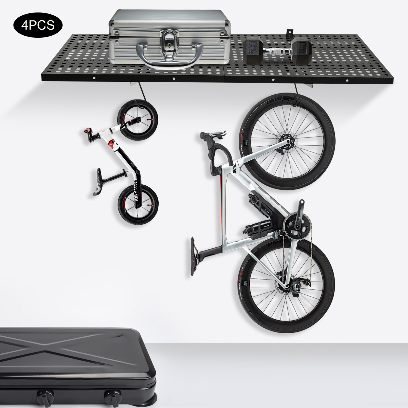 Garage Floating Shelves Shelf Wall Mounted Storage 4pc 4x1.7 ft up to 560lbs