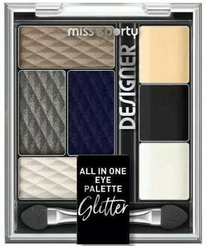 MISS SPORTY DESIGNER ALL IN ONE EYE PALETTE GLITTER 400 EYESHADOW MAKEUP - Picture 1 of 1