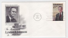TurtlesTradingPost- Lyndon B Johnson -1973 FDC #1503- Artcraft Cachet