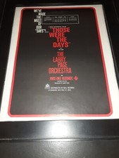 Larry Page Orchestra Those Were The Days Rare Original Promo Poster Ad Framed