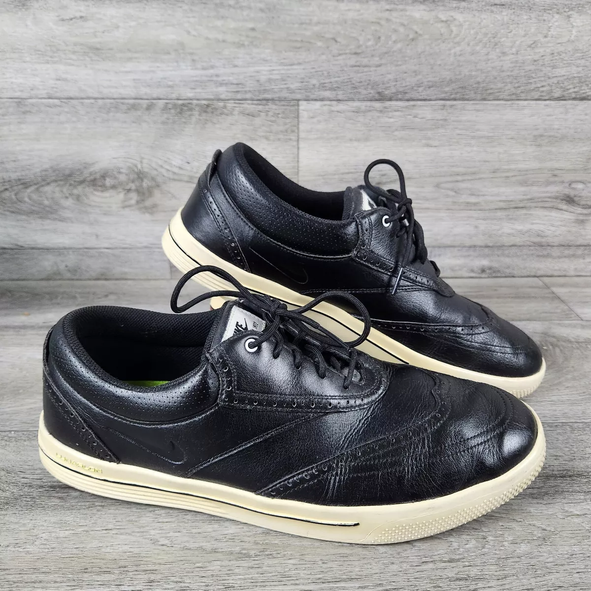 Nike Lunarlon Swingtip Spikeless Golf Shoes Mens Size 9.5 Black