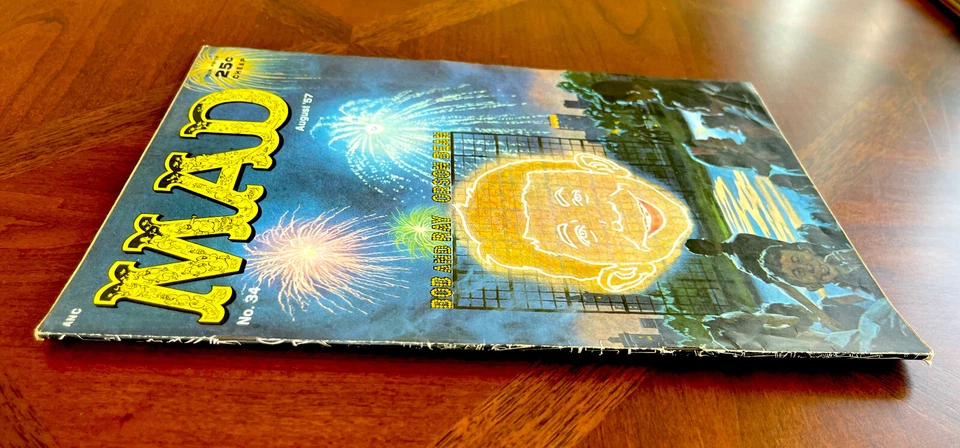 Mad Magazine #34 - Fine Plus (6.5)!!  Bob & Ray - Orson Bean!  1957 - Image 2 of 4