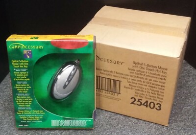 Box of 5 - Optical 5 Button Mouse USB w/ PS/2 CCS25403 (3 Programmable Buttons)
