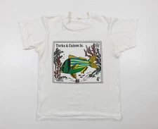 Vintage Turks & Caicos Shirt Adult Medium White 80's Screen Stars Single Stitch