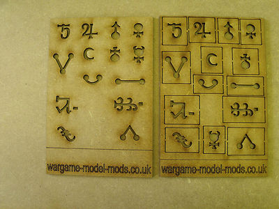 Paint Stencils Decals for warhammer 40k wargames terrain marines alchemy icons 4 | eBay