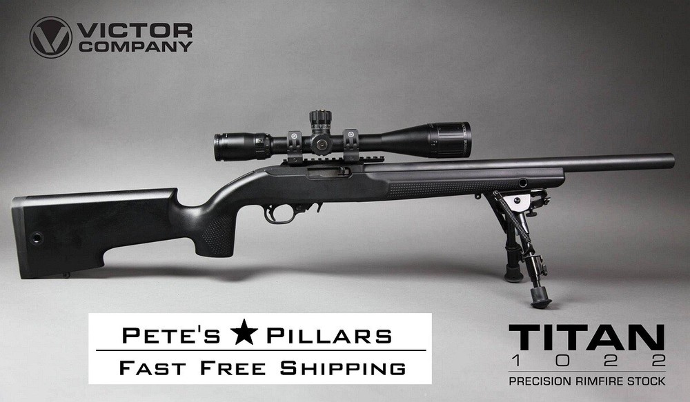 Precision TITAN 22 Stock for Ruger 10/22 Kidd Volquartsen BLK