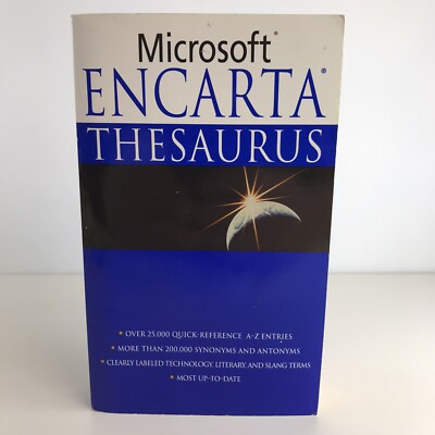Microsoft Encarta Thesaurus 2002  ***Free Shipping/Each Added Paperback/TPB/HC
