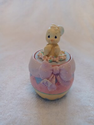 2001 Precious Moments Enesco Hatched with Love Chick Easter Egg Trinket Box
