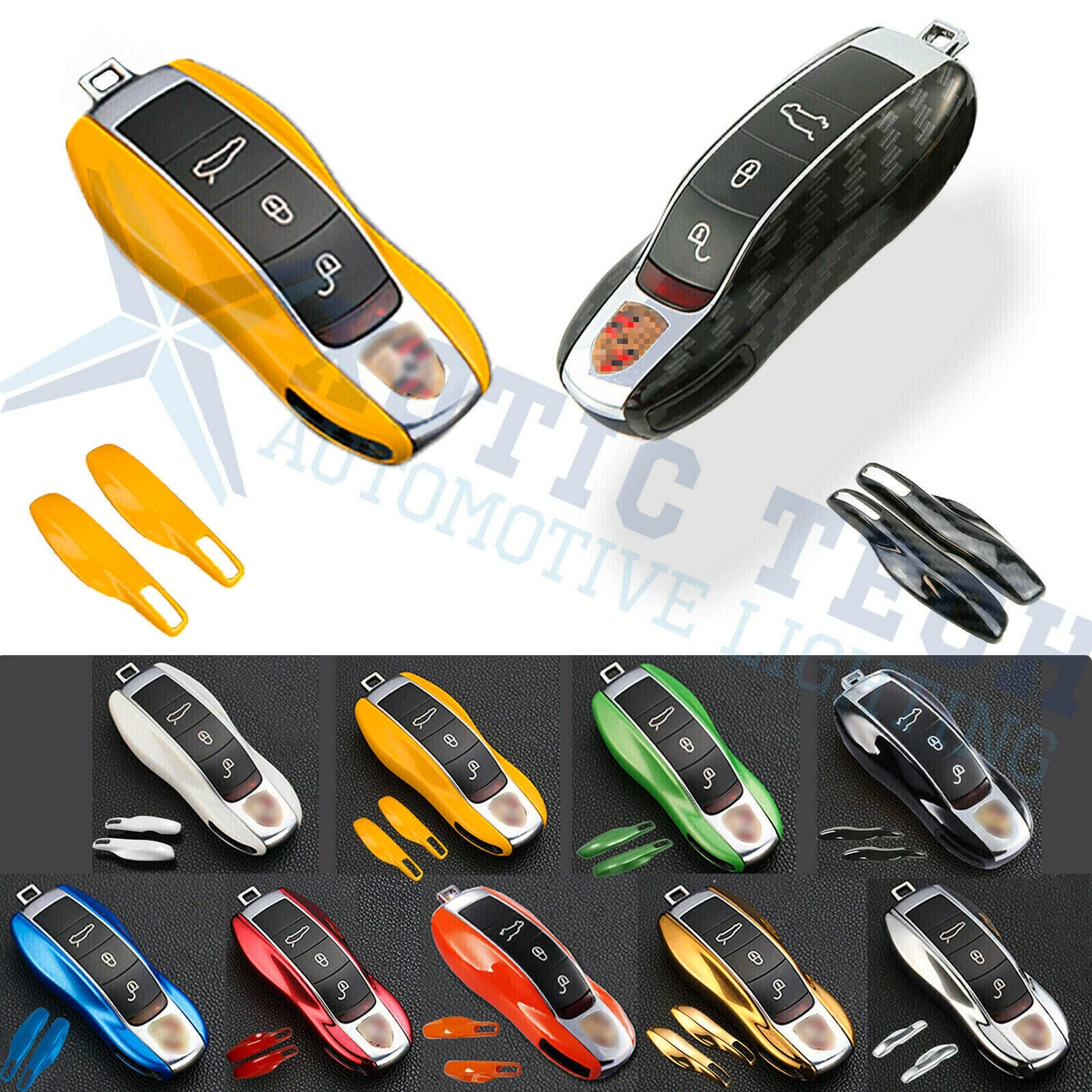 Echt Carbon Faser Auto 4 Tasten Remote Key Fob Fall Shell Cover Universal  Für Porsche 911 Cayenne Panamera etc. - AliExpress