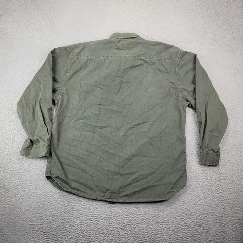 Vintage Avirex Shirt Extra Large Green Military Style Button Up Y2k Streetwear - Picture 6 of 9
