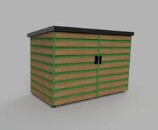 Spoke Locker Bike Storage - Outdoor Green Roof Cycle Shed Garage Secure