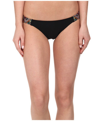 VOLCOM DESERT DRIFTER FULL REAR RUCHED BIKINI SWIM BOTTOMS BLACK MEDIUM NEW! $44